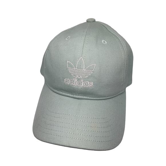 Adidas Mint Green Adjustable Hat Logo Spelled Out Cap Ballcap Everyday Wear NWT - Picture 1 of 8